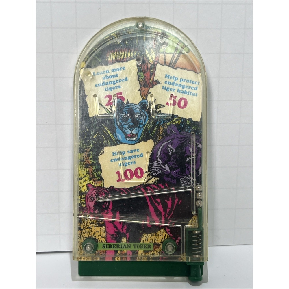 1993 Wendy's Pinball Endangered Siberian Tigers Toy Tested Works‎
